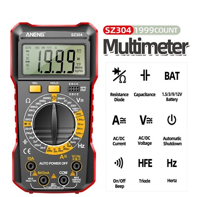 #ad #ad Multifunction Digital Multimeter 1999 Counts AC DC Volt Current Ohm Tester Meter $8.76