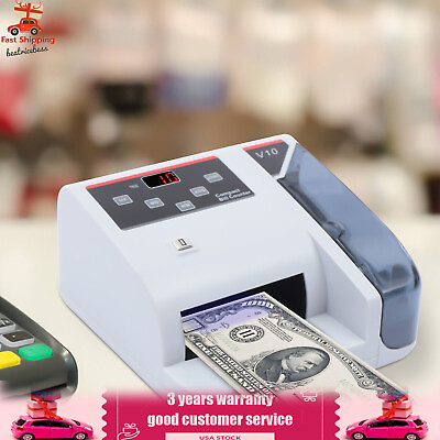 #ad Money Counter Bill Counting Machine Counterfeit Detector UV amp; MG amp; WM Cash Bank $51.87