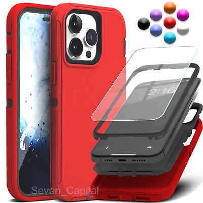 #ad Shockproof Heavy Duty Case For iPhone 15 14 Plus 13 12 11 Pro Max Rugged Cover $9.45