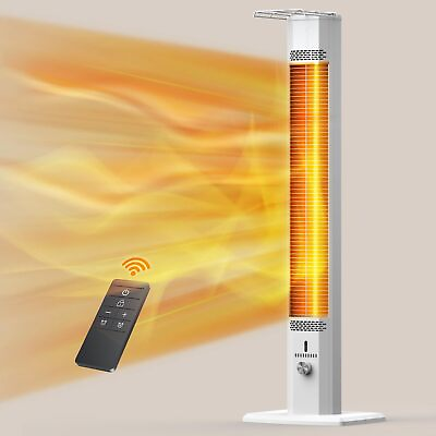 #ad Outdoor Patio Heater 42in Infrared Heater with Remote 9 Heat Levels 9H Tim... $114.01