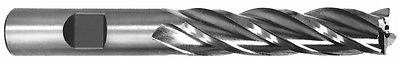 #ad 1quot; x 1quot; Shank 4F HSS Single End Mill Long USA $55.72