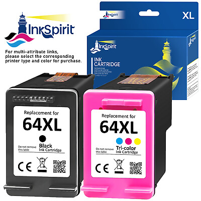 #ad 64 XL Ink Cartridges for HP 64XL ENVY 6220 6252 6255 7155 7164 7855 7858 Printer $37.86