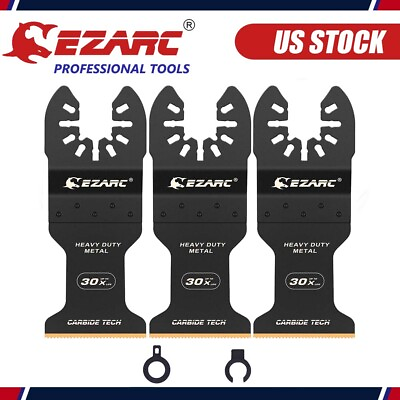 #ad EZARC Carbide Oscillating Tool Blades Multitool Saw Blades Cutter for Hardened $20.29