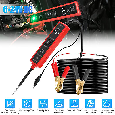 #ad 6 24V Digital Automotive Car Power Circuit Electrical Tester Probe Test Light $19.48