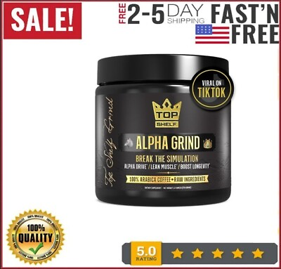 #ad Top Shelf Alpha Grind Instant Maca Coffee Brain Booster Nootropic Clarity Focus $52.99