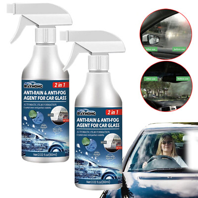 #ad 2 x Anti Fog Anti rain Spray Polish for Car Glass Waterproof Coating Agent 60ml $9.95