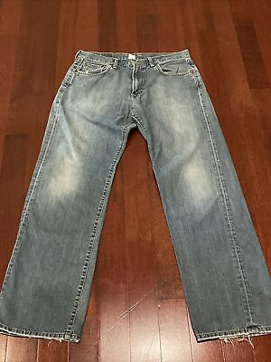 #ad Lucky Brand Mens Jeans Size 33x32 Relaxed Fit Light Wash Made In USA 100% Cotton $19.99
