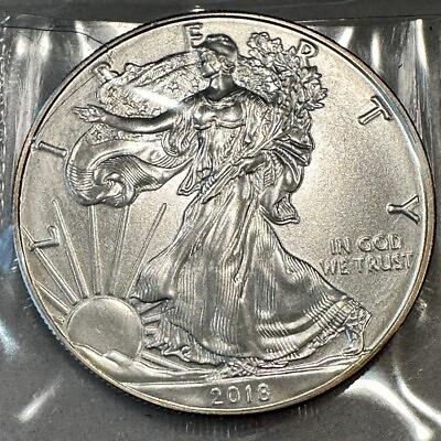 #ad 2018 American Silver Eagle Coin Walking Liberty Dollar 1 oz .999 Silver Rounds $35.50