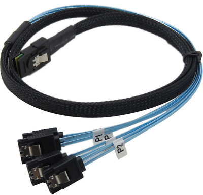 #ad The MINI SAS36PSFF 8087 to 4SATA direct connection server Hard disk cable $10.94