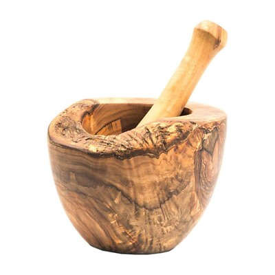 #ad Mediterranean Olive Wood Mortar amp; Pestle. Rustic Style. Authentic Handcrafted. $25.99