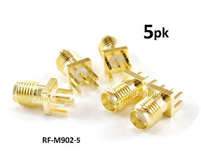 #ad 5 PACK SMA Female PCB Clip Edge Mount 1.6mm Connector RF Adapter RF M902 5 $6.95