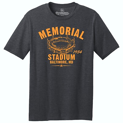 #ad Memorial Stadium 1954 Baseball TRI BLEND Tee Shirt Baltimore Orioles $22.00