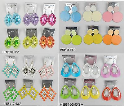 #ad A 009 Wholesale Jewelry lots 10 pairs Mixed Style Colorful Drop Fashion Earrings $9.99