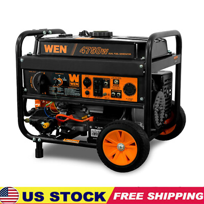 #ad Dual Fuel 120V 240V Portable Generator with Electric Start Transfer Switch Ready $472.49