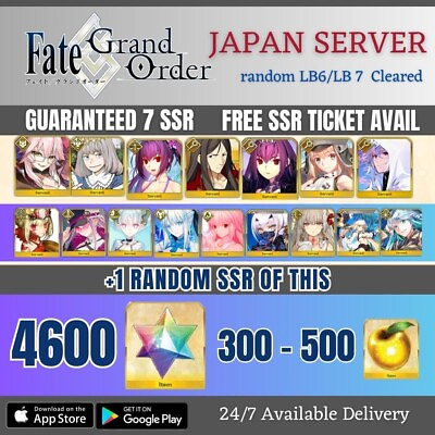 #ad Fate Grand Order JP 8 SSR 4600 SQ BlackGrail LB 7 Cleared $25.00