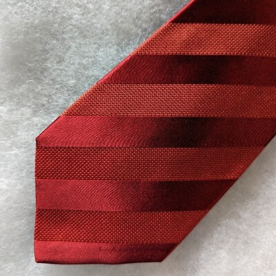 #ad Kiton 7 Fold Red Wide Stripe Tie $95.00