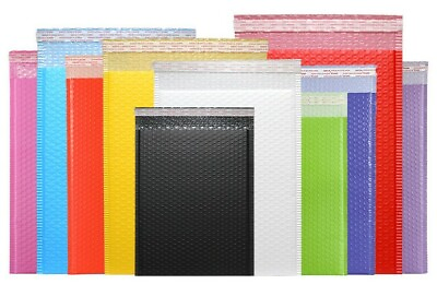 #ad Shipping Bubble Mailers Poly Mailing Padded Envelopes Bags ANY SIZE 12 COLORS $45.99