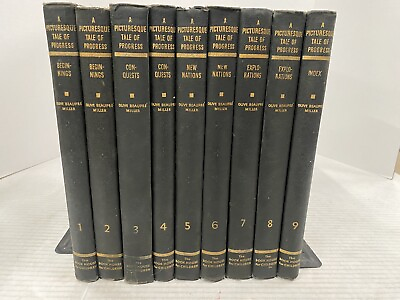 #ad A Picturesque Tale of Progress 1 9 Volume Book Set 1953 Complete $62.99