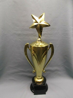 #ad single star CUP trophy award black base 2710 NB10 $24.95