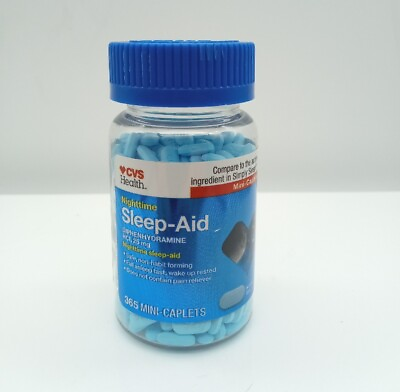#ad CVS Health Sleep Aid Mini Caplets Nighttime Diphenhydramine 25mg 365 Ct. exp2024 $9.08