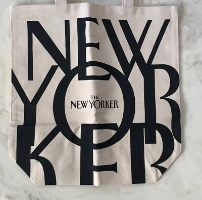 #ad The New Yorker Classic Canvas Tote Bag 15quot; x 15quot; x 5quot; Brand New and Sealed $24.99
