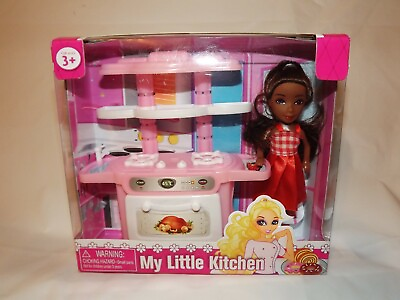 #ad My Little Kitchen Mini Doll amp; Kitchen Play Set $8.99
