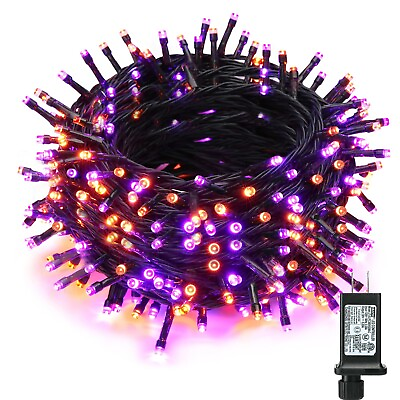 #ad Purple Orange Halloween Lights 262.46ft 800 LED Mini Halloween String Lights... $74.08