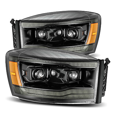 #ad For 2006 2009 LED Tube Polished Black Projector Headlights Lamps Set $369.50
