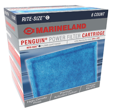 #ad Marineland Penguin Power Rite Size C Filter Replacement Cartridge Blue 6 Count $21.41