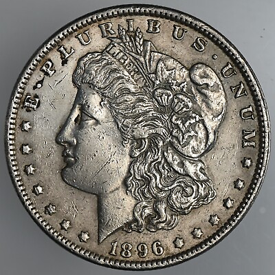 #ad 1896 P $1 MORGAN SILVER DOLLAR XF DETAILS quot;CLEANED POLISHEDquot; 230915 026 $42.99
