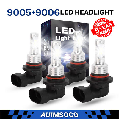 #ad 90069005 10000K LED Headlight Bulbs for Chevy Silverado 1500 2500 HD 1996 2006 $25.99