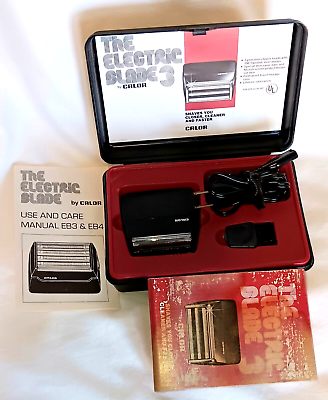 #ad Vtge The Electric Blade 3 Made By Calor Made In France EUC Swedish Blades Razor $21.95