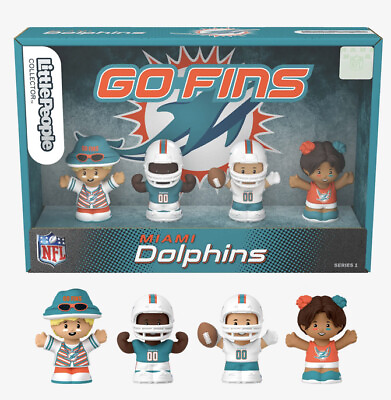 #ad Fisher Price Little People Collector NFL Miami Dolphins Series 1 Set $60.00