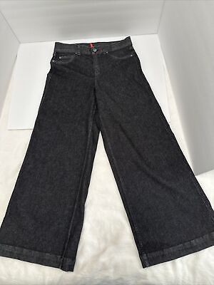 #ad Spanx Wide Leg Jeans Charcoal Large 20521Q $60.00
