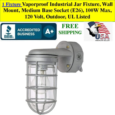 #ad 1 FIXTURE Vaporproof Industrial Light Wall Mount Fixture Indoor Outdoor UL 120V $39.95