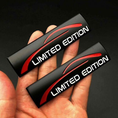 #ad 2Pcs 3D Metal Black Limited Edition Car Trunk Fender Emblem Badge Decal Stickers $9.26