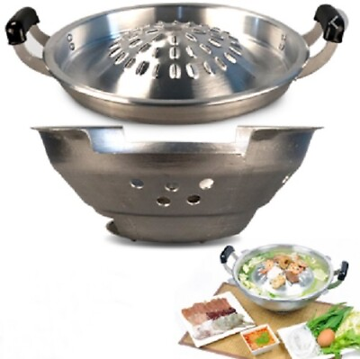 #ad Aluminium Pan Hot Pot Mookata Thai Korean Grill SteakTopper Asian Style 30 cm $49.99