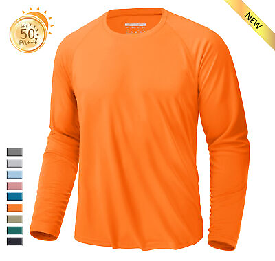 #ad #ad Mens UPF50 Long Sleeve T Shirt UV Sun Skin Protection Outdoor Sport Casual Tops $16.98