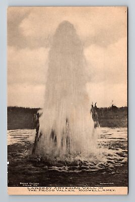 #ad Roswell NM New Mexico Artesian Well In The Pecos Valley Vintage Postcard $7.99