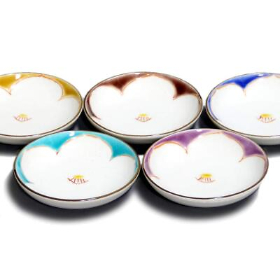 #ad Kutani ware No. 3 small plates set of 5 Tsubaki picture change $45.30