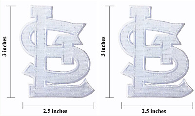 #ad 2PCS St. Louis Cardinals White Iron onSewing on Clothes $5.35