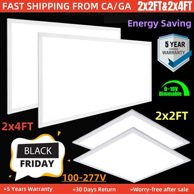 #ad 2x2ft LED Flat Panel Lights 45W 2x4ft 75W Recessed Edge Lit Drop Ceiling Lights $198.00