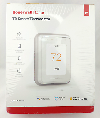 #ad Honeywell RCHT9510WFW Home T9 Smart Thermostat White Sealed 2022 $89.99