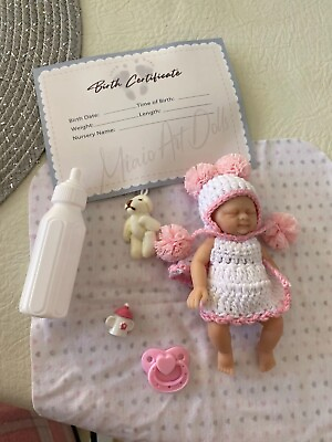 #ad Reborn Doll Baby Preemie 4.5quot; Soft Silicon Real Like Collectible Anti Stress $28.00