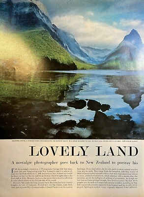 #ad 1960 New Zealand Milford Sound Mount Egmont Lake Taupo illustrated $19.99