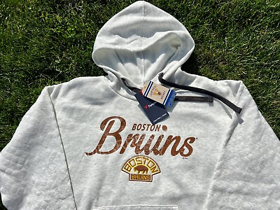 #ad Authentic Boston Bruins Embroidered Women#x27;s Retro 1920#x27;s Vintage Hockey Hoodie $64.99