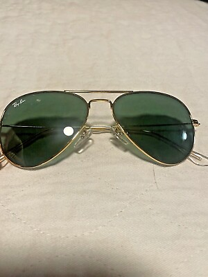 Ray Ban Aviator RB3025 Gold Green 55mm Sunglasses $44.99