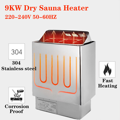 #ad 9KW Residential Stainless Steel Dry Sauna Heater Stove External Controller 240V $399.98