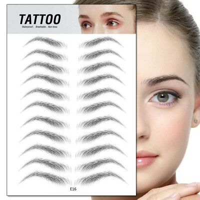 #ad 4D Hair Eyebrows Grooming Shaping Brow Shaper Makeup Brow sticker xz ￢￢ $8.30