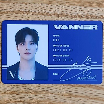 #ad Gon Official ID card Vanner 1st Mini Album Veni Vidi Vici Genuine Kpop $6.99